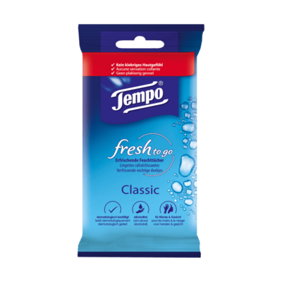Tempo Fresh to Go Verfrissende Vochtige Doekjes Classic