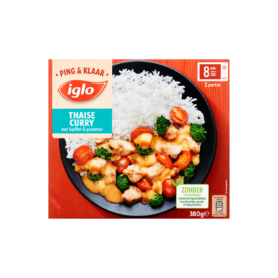 Iglo Ping & Klaar Thaise Curry met Kipfilet & Groenten