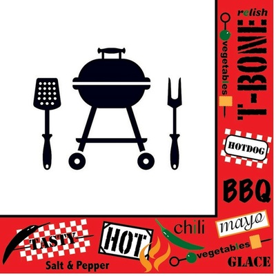 Duni Servet Tafelen BBQ grill