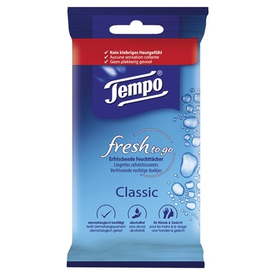 Tempo Fresh To Go Vochtige Doekjes Voor Handen En gezicht