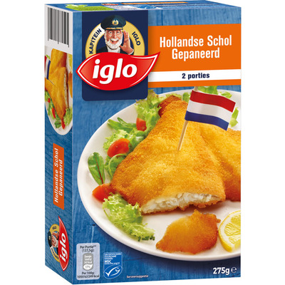 Iglo Hollandse schol gepaneerd