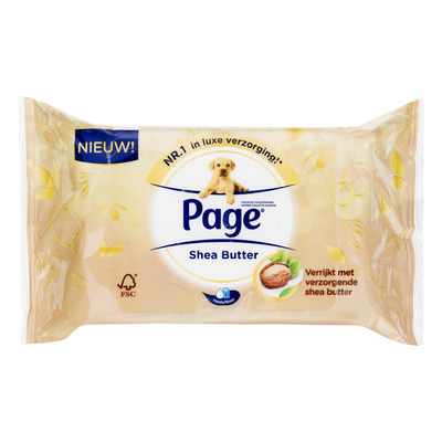 Page Vochtig toiletpapier sheabutter