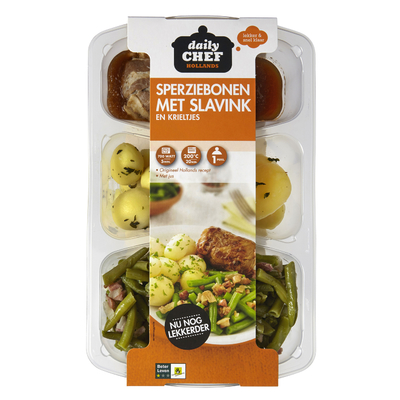 Huismerk Sperziebonen Slavink En Aardappelen
