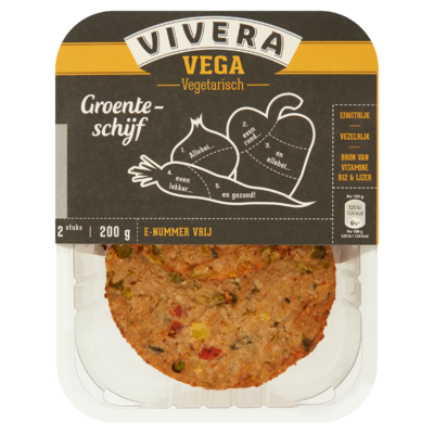 Vivera Vega Vegetarisch Groenteschijf 2 Stuks 200 g