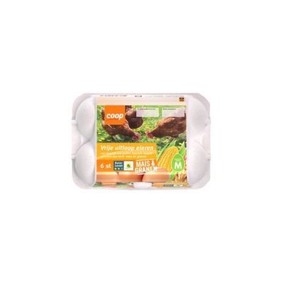 Huismerk Vrije Uitloop Eieren Maïs & Granen Maat M