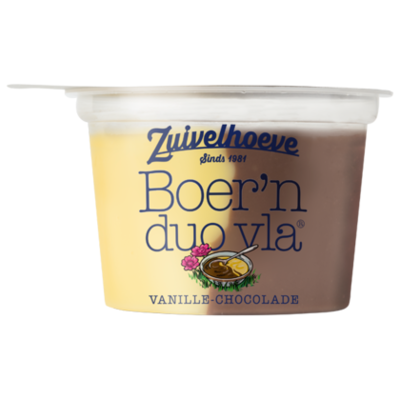 Zuivelhoeve Boer'n vla duo vanille chocola