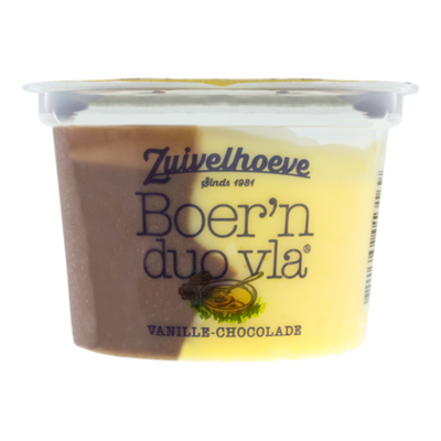 Zuivelhoeve Boer'n duo vla vanille-chocolade