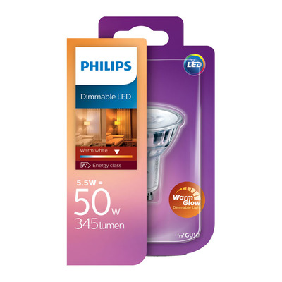 Philips Led dimmable GU10 50W 345 lumen