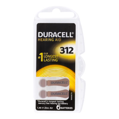 Duracell Batterij hearing aid 312