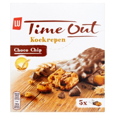 Lu Time Out koek repen choco chip 5 koekjes