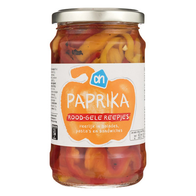 Huismerk Paprika rood-gele reepjes