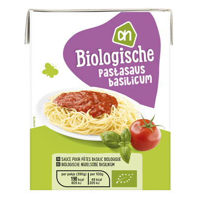 Huismerk Biologisch Pastasaus basillicum