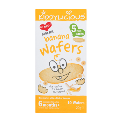 Kiddylicious Bananen Rijstwafels 6+ Maanden 10 Stuks