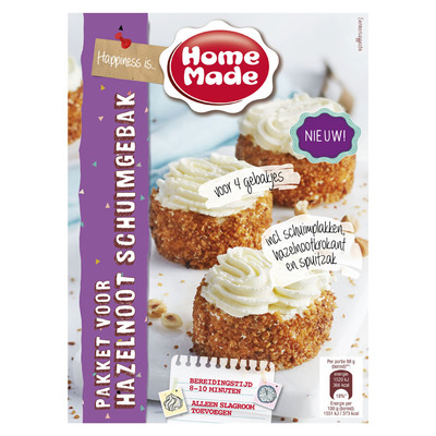 Homemade Pakket voor hazelnoot schuimgebak