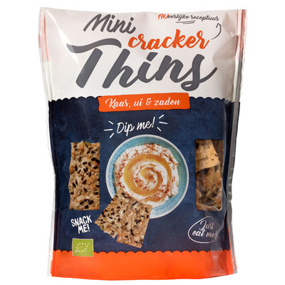 De Kroes Mini cracker thins kaas, ui & zaden