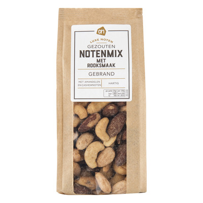 Huismerk Gezouten notenmix met rooksmaak