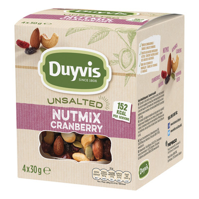 Duyvis Unsalted nutmix cranberry multipack