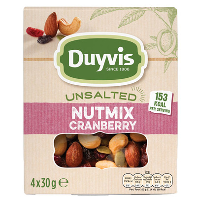 Duyvis Unsalted nutmix cranberry multipack