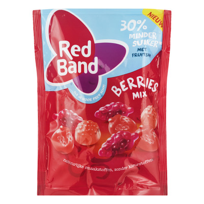 Red Band Berries winegummix 30% minder suiker