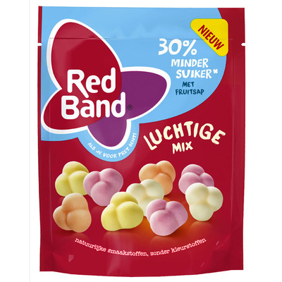 Red Band Luchtige winegummix 30% minder suiker