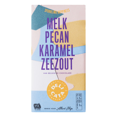 Huismerk Reep melk - pecan - karamel - zeezout