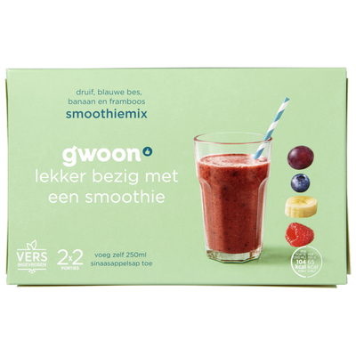 Huismerk Smoothiemix Druif-blauwe Bessen
