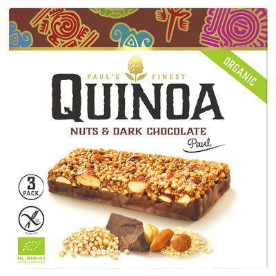Paul's Quinoa Bars nuts & dark chocolate