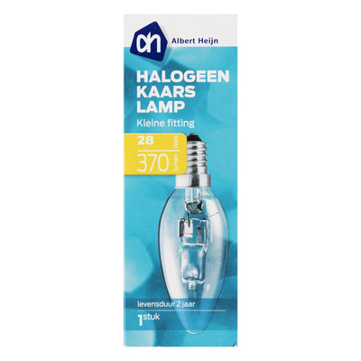 AH Halogeen kaarslamp 28W kleine fitting