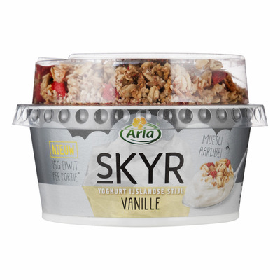 Arla Skyr vanille muesli aardbei