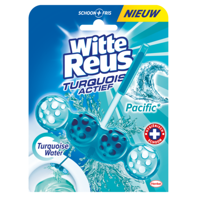 Witte Reus Toiletblok turquoise actief