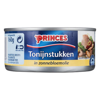 Princes Tonijn stukken in zonnebloemolie