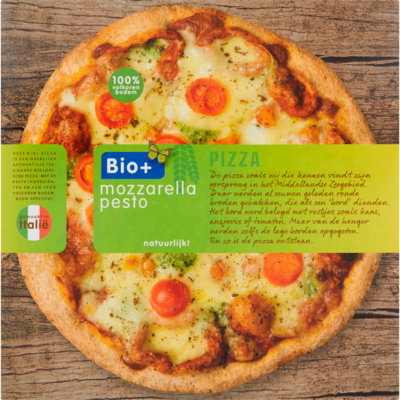 Bio+ Pizza mozzarella pesto