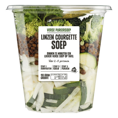 Huismerk Verse pureersoep linzen-courgette