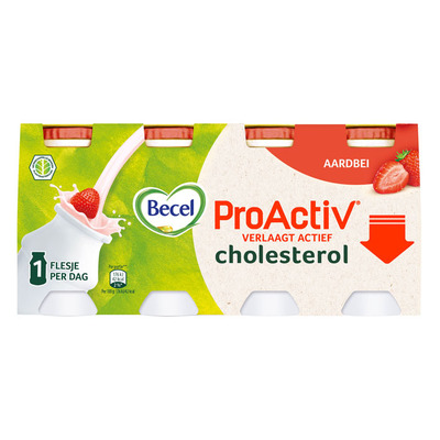 Becel ProActiv aardbei mini yoghurt drinks