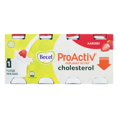 Becel ProActiv aardbei mini yoghurt drinks