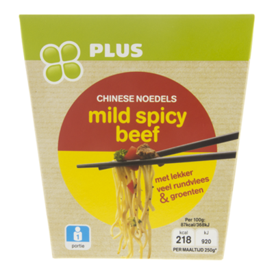 PLUS Noedels mild spicy beef