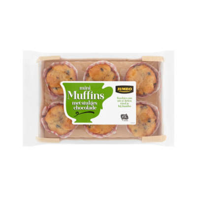 Huismerk Mini Muffins met Stukjes Chocolade