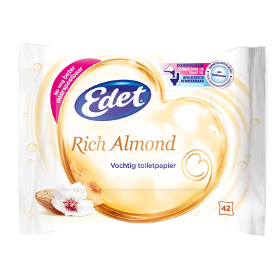 Edet Vochtig toiletpapier rich almond