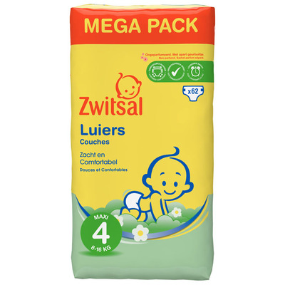 Zwitsal Luiers maxi 4 mega pack