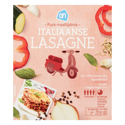 Huismerk Pure maalijdmixen Italiaanse lasagne