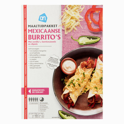 Huismerk Maaltijdpakket Mexicaanse burrito