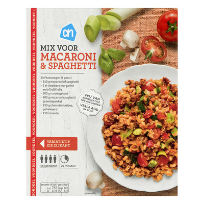 Huismerk Mix voor macaroni en spaghetti