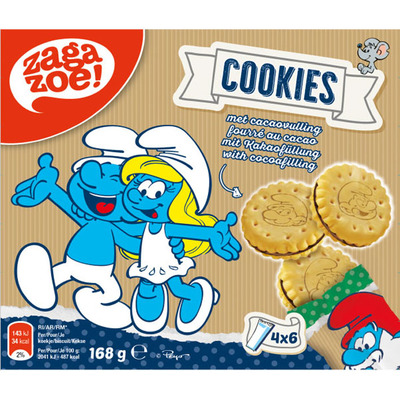 Zagazoe Smurfen cookies met chocoladesmaak