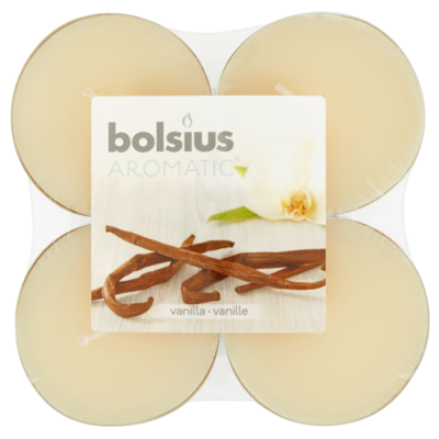 Bolsius Aromatic Maxi-Geurlicht Vanille 8 Stuks