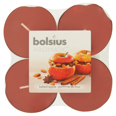 Bolsius Maxi-Geurlicht Baked Apple 8 Stuks