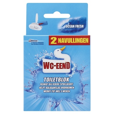 Wc-Eend toiletblok duo navulling ocean fresh