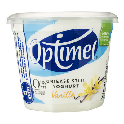 Optimel Magere Griekse stijl yoghurt vanille