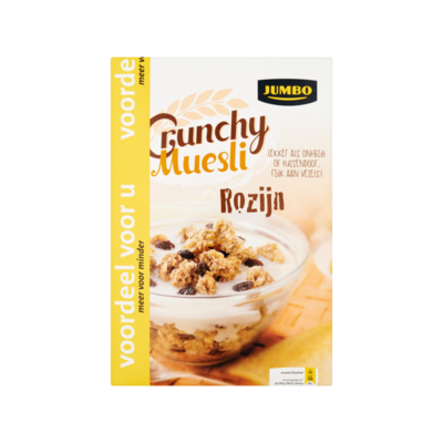 Jumbo Crunchy Muesli Rozijn Voordeel