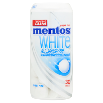 Mentos Gum white always sweetmint