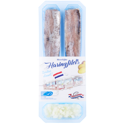 Haringfilet 4 stuks met ui